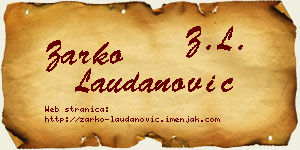 Žarko Laudanović vizit kartica